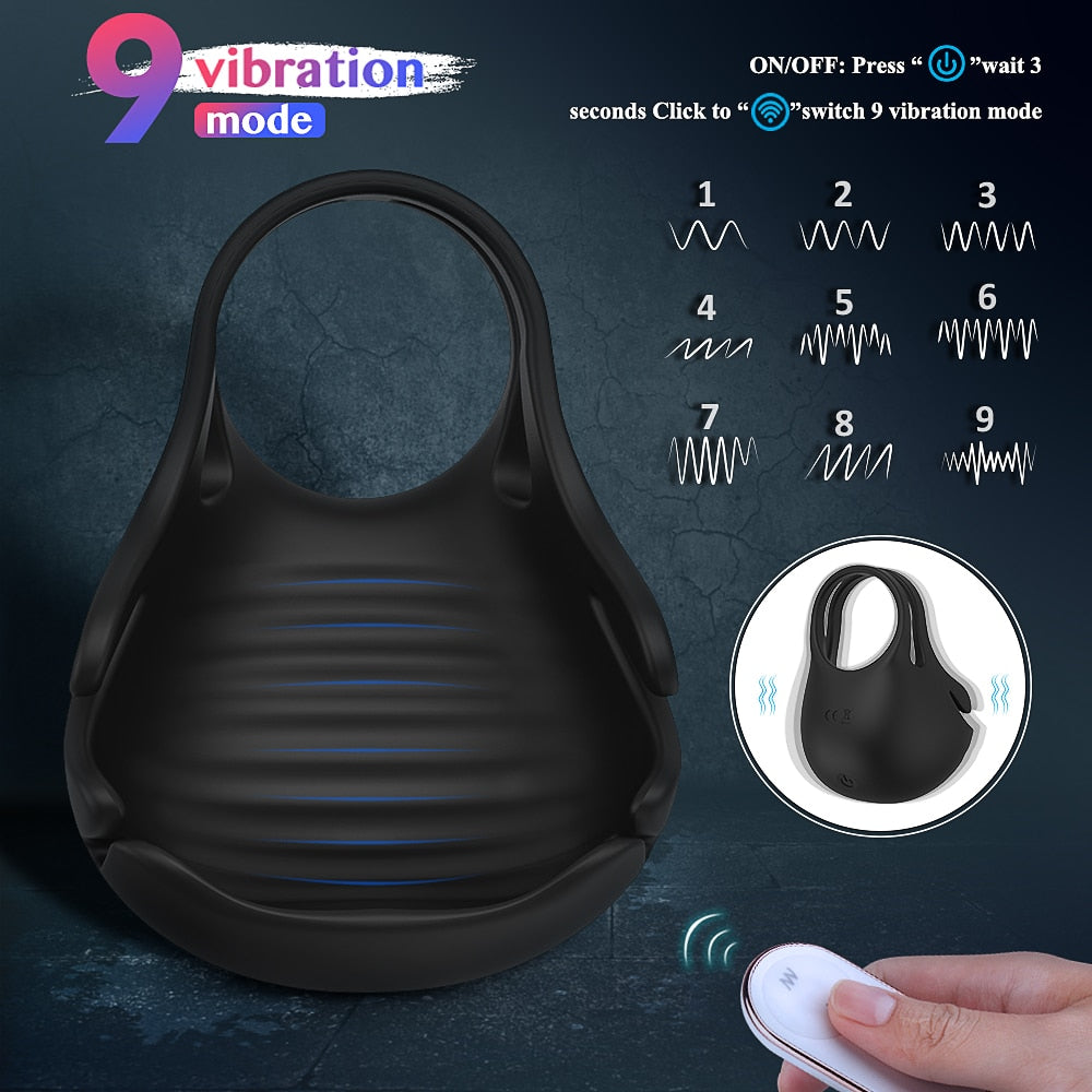 Ultimate Pleasure Experience: Wireless Remote Control Vibrating Penis Massager - Testicle Vibrating Men's Masturbator