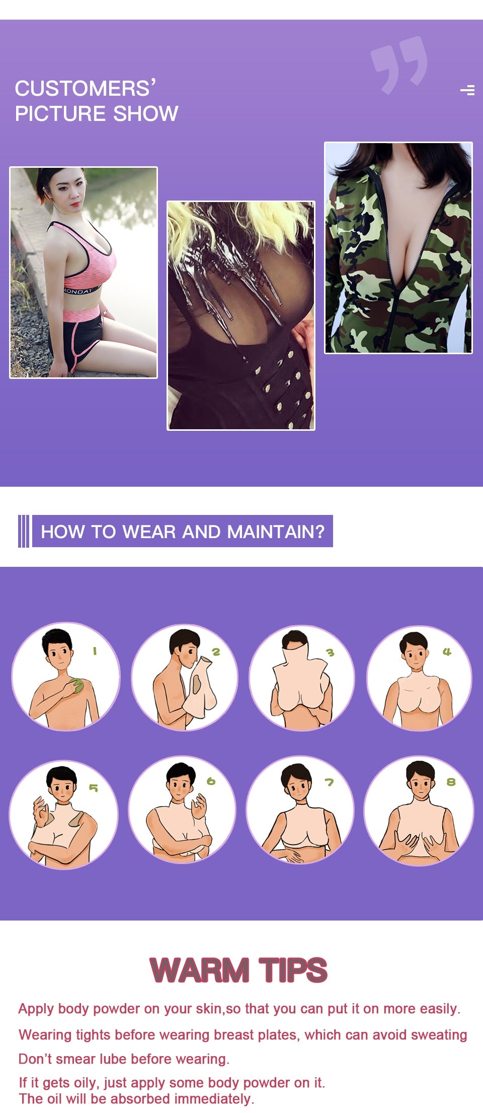 D-Cup Silicone Breastplate Bodysuit - product image 14