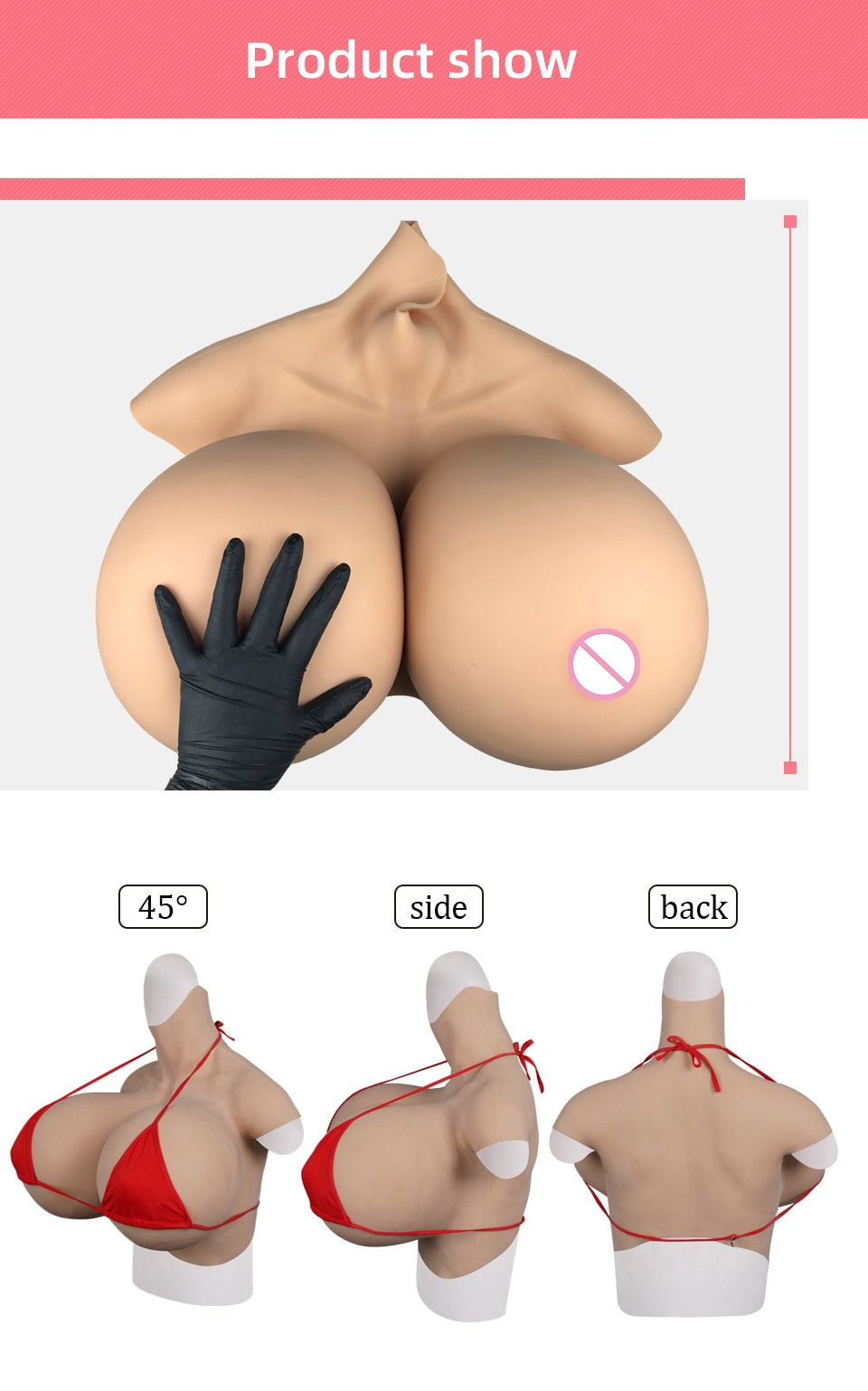 Oversized Z-Cup Silicone Breast Forms - product image 15