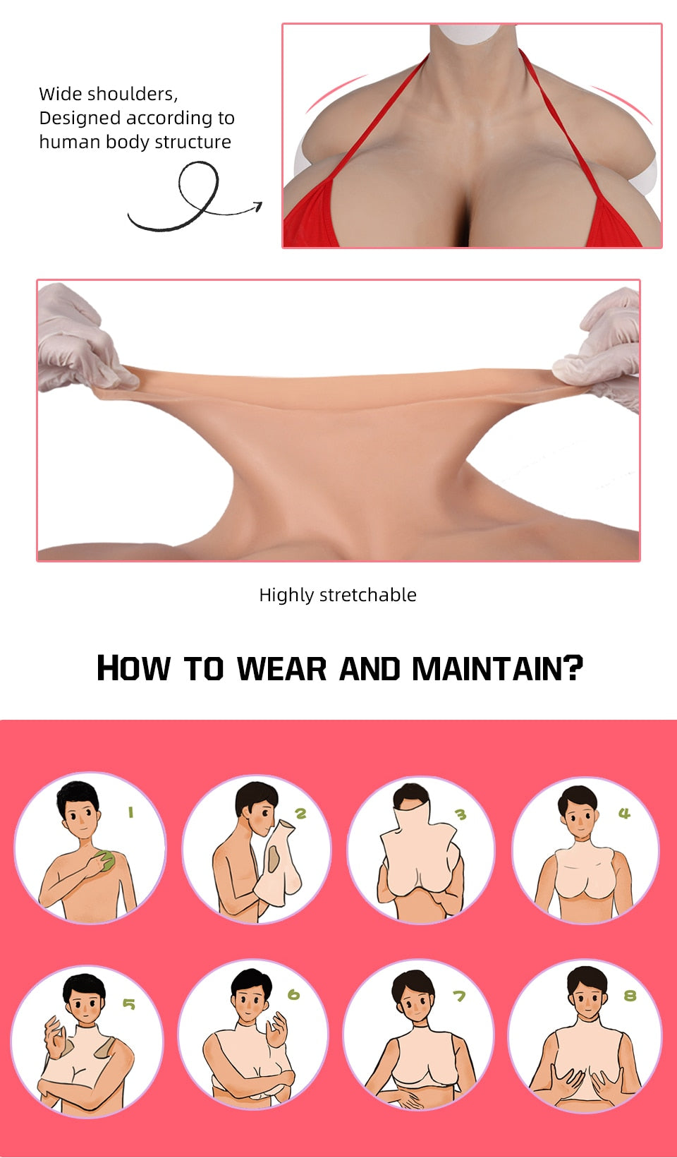 Oversized Z-Cup Silicone Breast Forms - product image 9