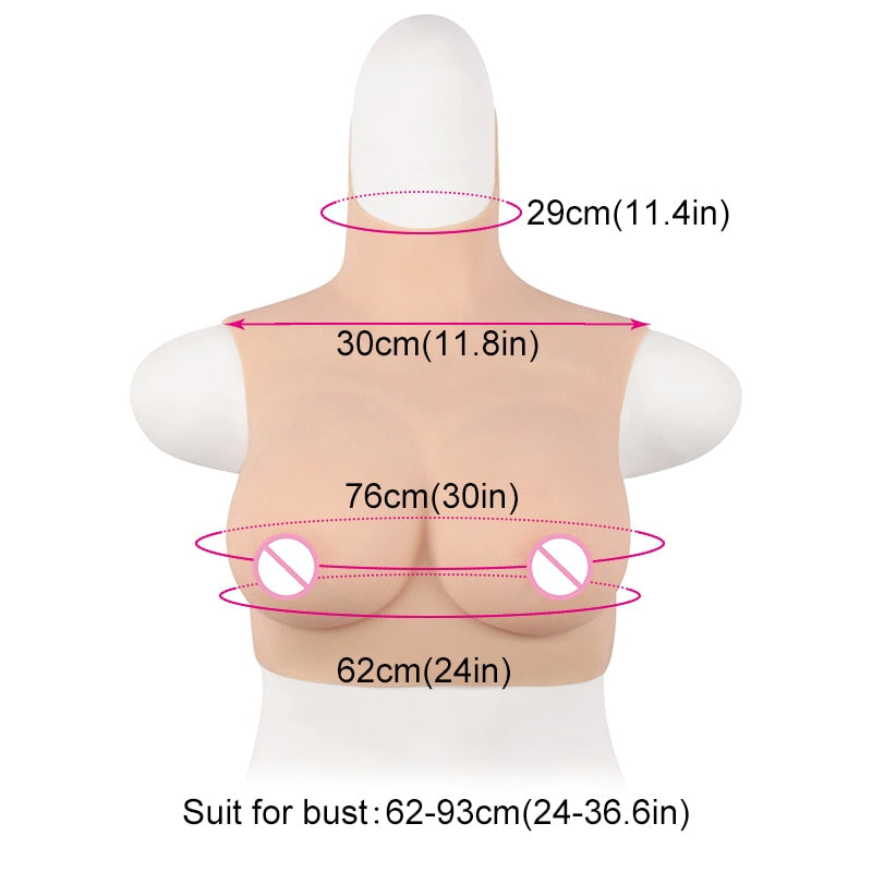 B-Cup Silicone Breastplate with Filling Options - product image 4