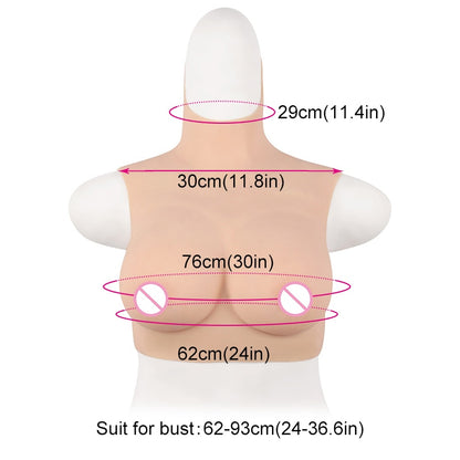 Realistic Sissy B-Cup Breast Forms - Ideal for Crossdressers, Transgender Women