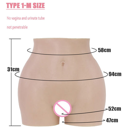 Silicone Fake Vagina Pants