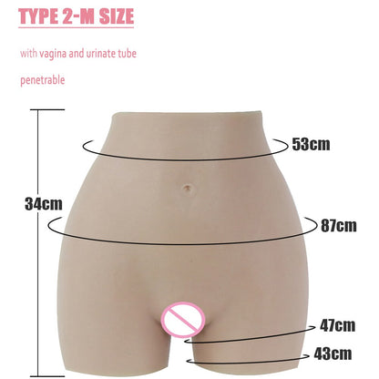 Silicone Fake Vagina Pants