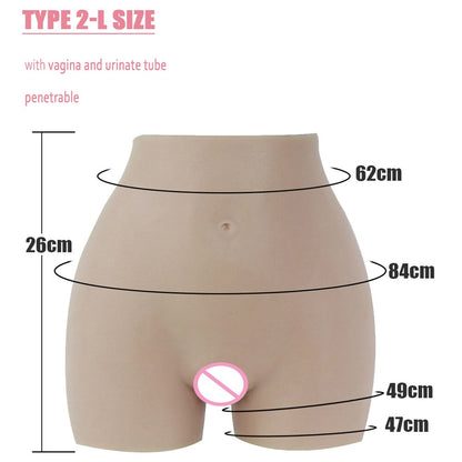 Silicone Fake Vagina Pants