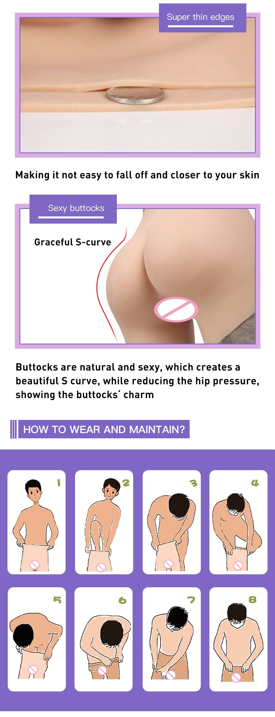 Plus Size Silicone Hip-Shaping Panties for Crossdressers - Image 10