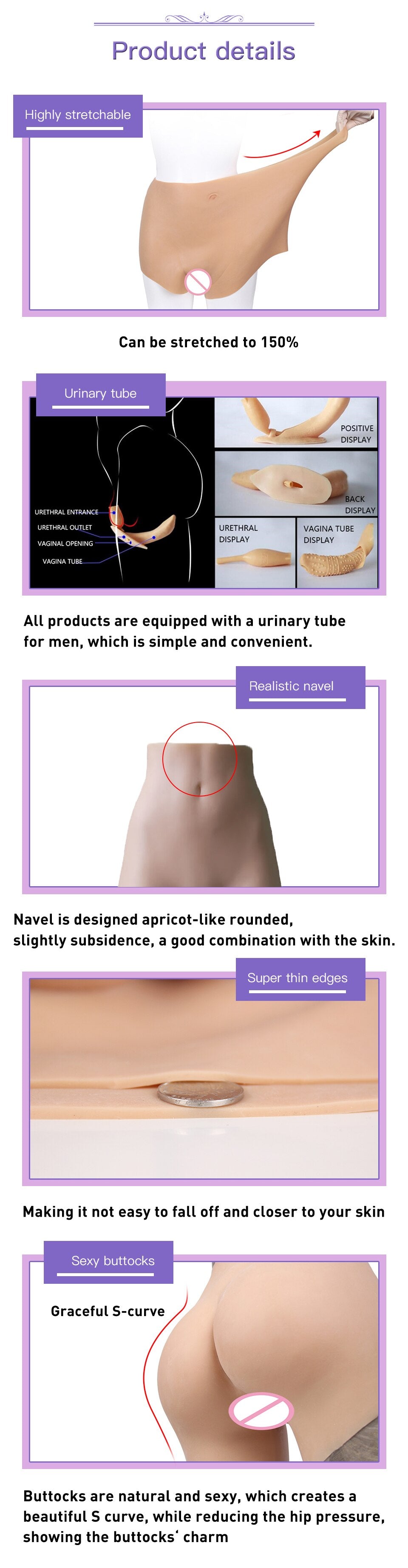 Silicone Appearance Pants for Crossdressers - Style 2 - Image 9