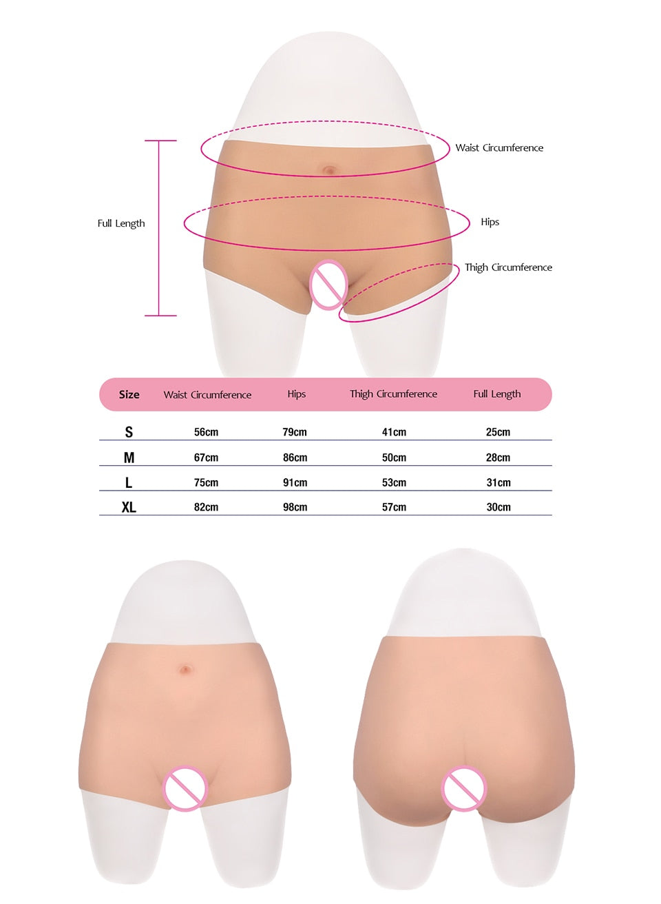 Silicone Appearance Pants for Crossdressers - Style 5 - Image 7