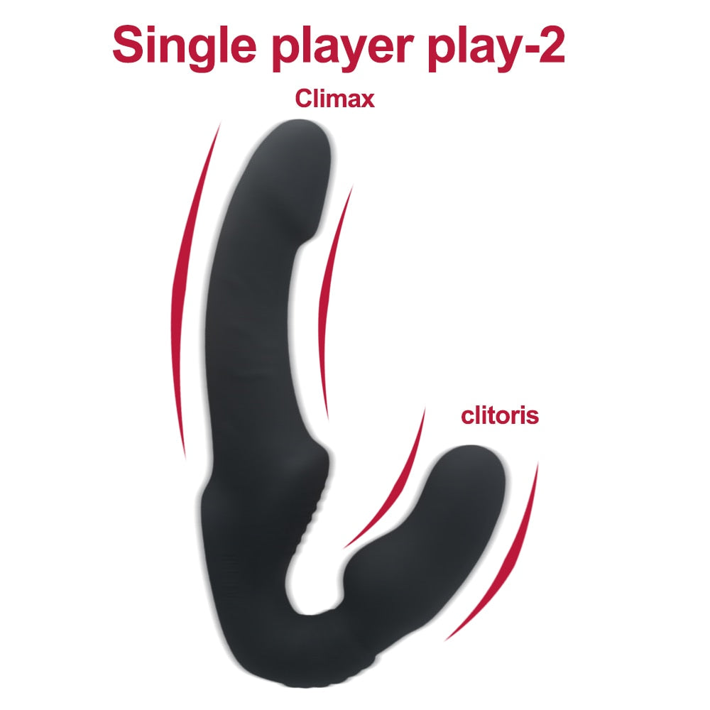 10-Speed Strapless Strapon Dildo Vibrator - Anal and Prostate Massager in One - Image 10