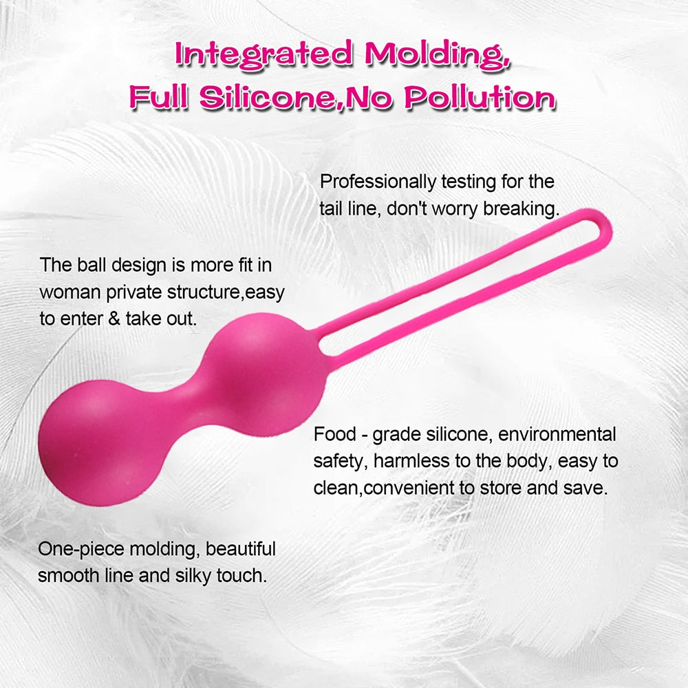 5pcs Vaginal Tightening Kegel Balls Set - 10 Speed Vibrating Eggs - Silicone Ben Wa Balls - Image 5