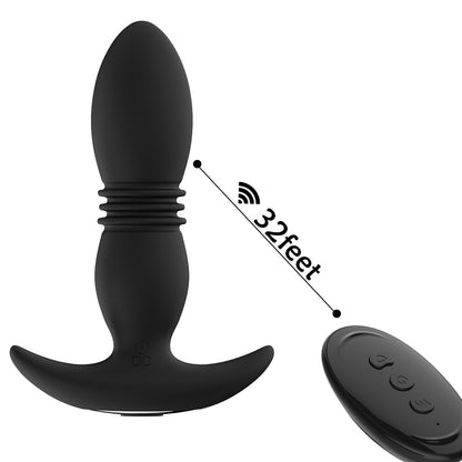 Next-Level Pleasure: Wireless Remote Control Anal Vibrator - Telescopic Dildo with Vibrating and Prostate Massaging Functions - Unleash Your Desires with this Male Sex Toy