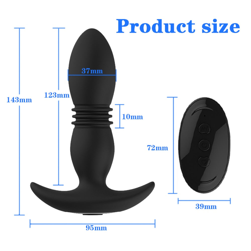 Next-Level Pleasure: Wireless Remote Control Anal Vibrator - Telescopic Dildo with Vibrating and Prostate Massaging Functions - Unleash Your Desires with this Male Sex Toy