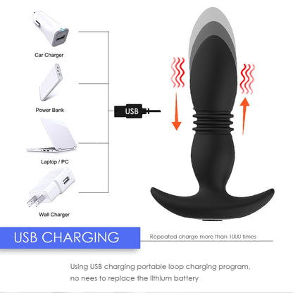 Next-Level Pleasure: Wireless Remote Control Anal Vibrator - Telescopic Dildo with Vibrating and Prostate Massaging Functions - Unleash Your Desires with this Male Sex Toy