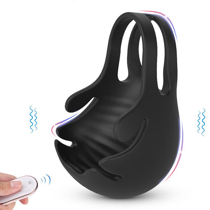 Ultimate Pleasure Experience: Wireless Remote Control Vibrating Penis Massager - Testicle Vibrating Men's Masturbator