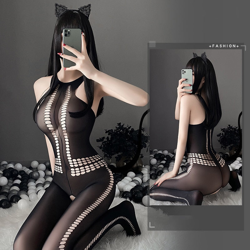 Satin Bodystocking for Crossdressers - Image 13