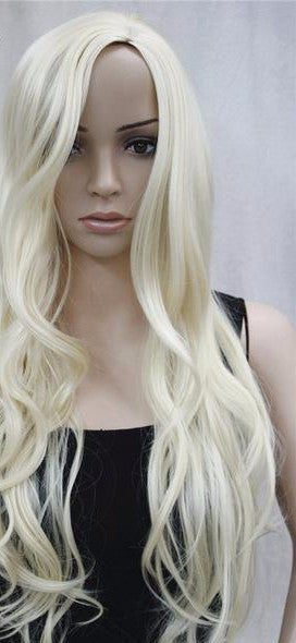 Wavy Blonde Synthetic Wig - Long Hair for Crossdressers - Add a Touch of Glamour