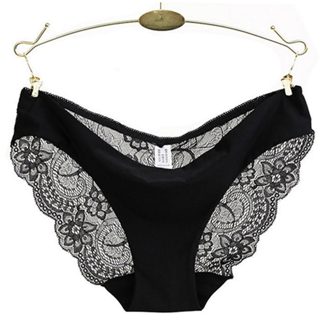 Sexy lace panties seamless cotton Hollow briefs