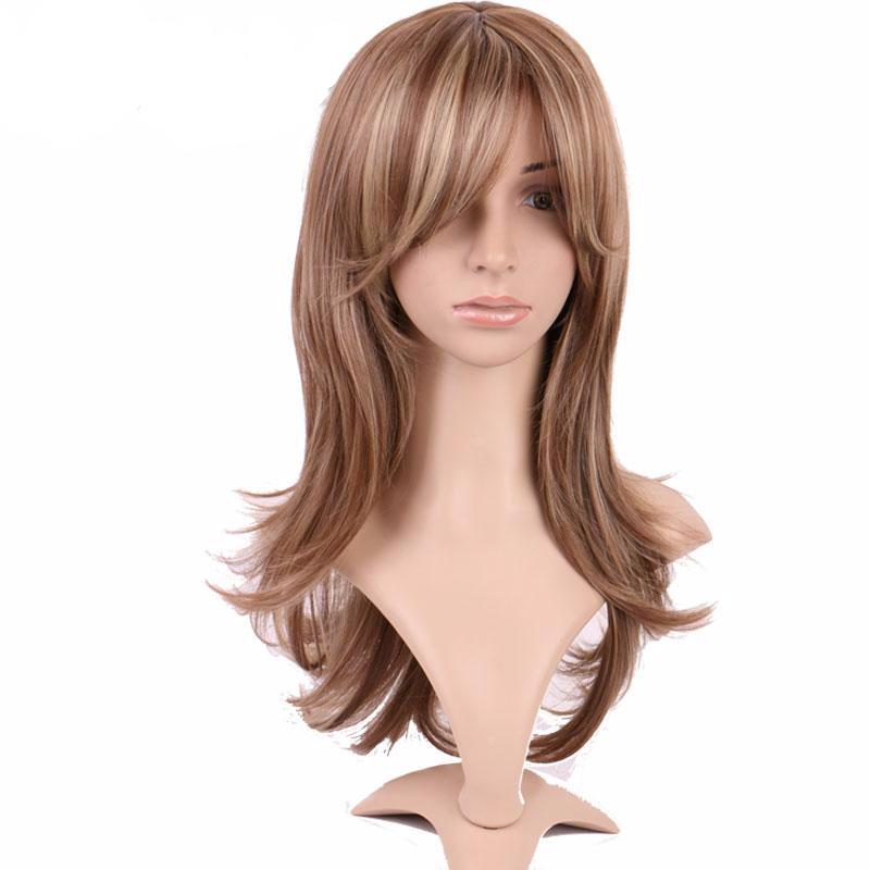 Long Brown Wavy Wig for Crossdressers