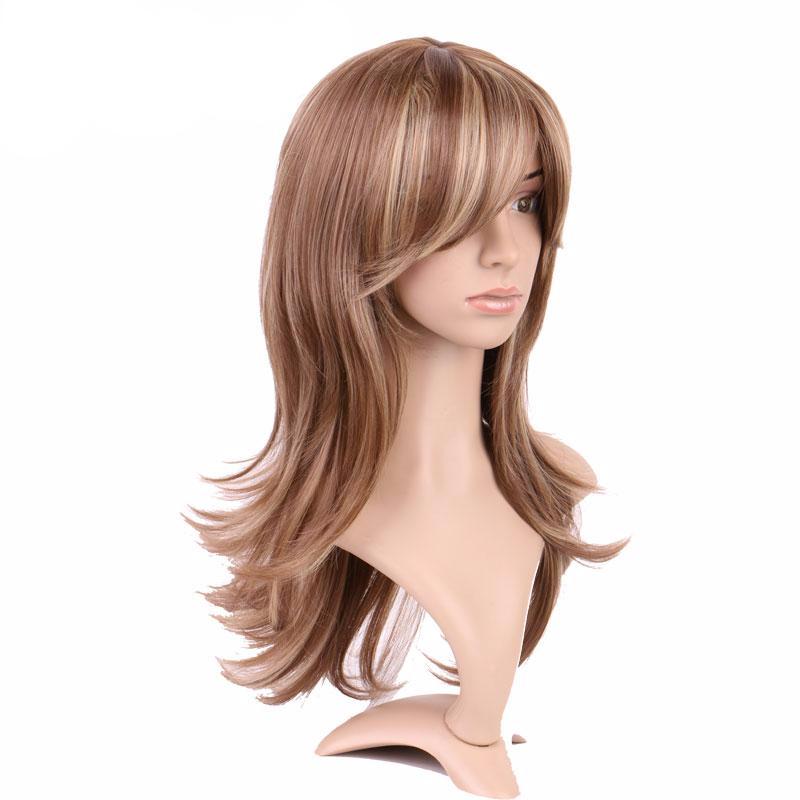 Long Brown Wavy Wig for Crossdressers