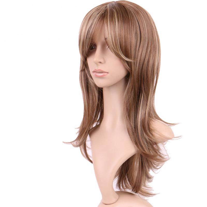 Long Brown Wavy Wig for Crossdressers