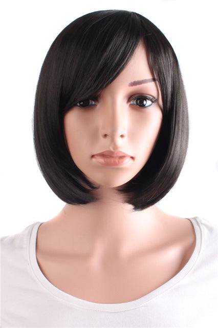 Short Wig for Crossdressers - Black and Brown Shades