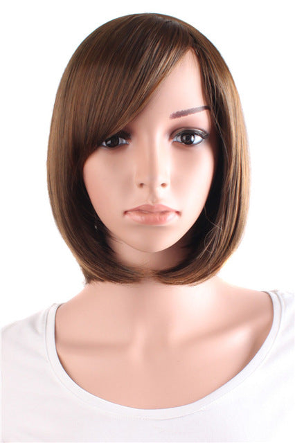 Short Wig for Crossdressers - Black and Brown Shades