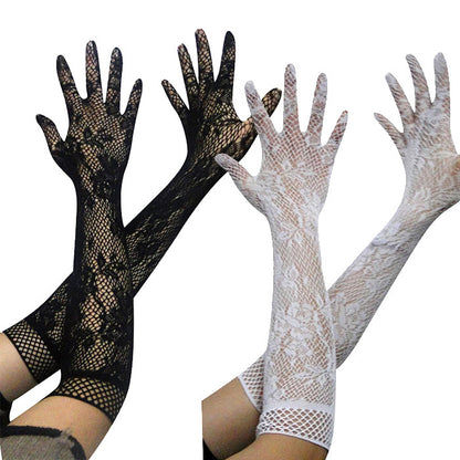 Elegant Temptation: Long Elastic Sexy Lace Arm Sleeve Glove