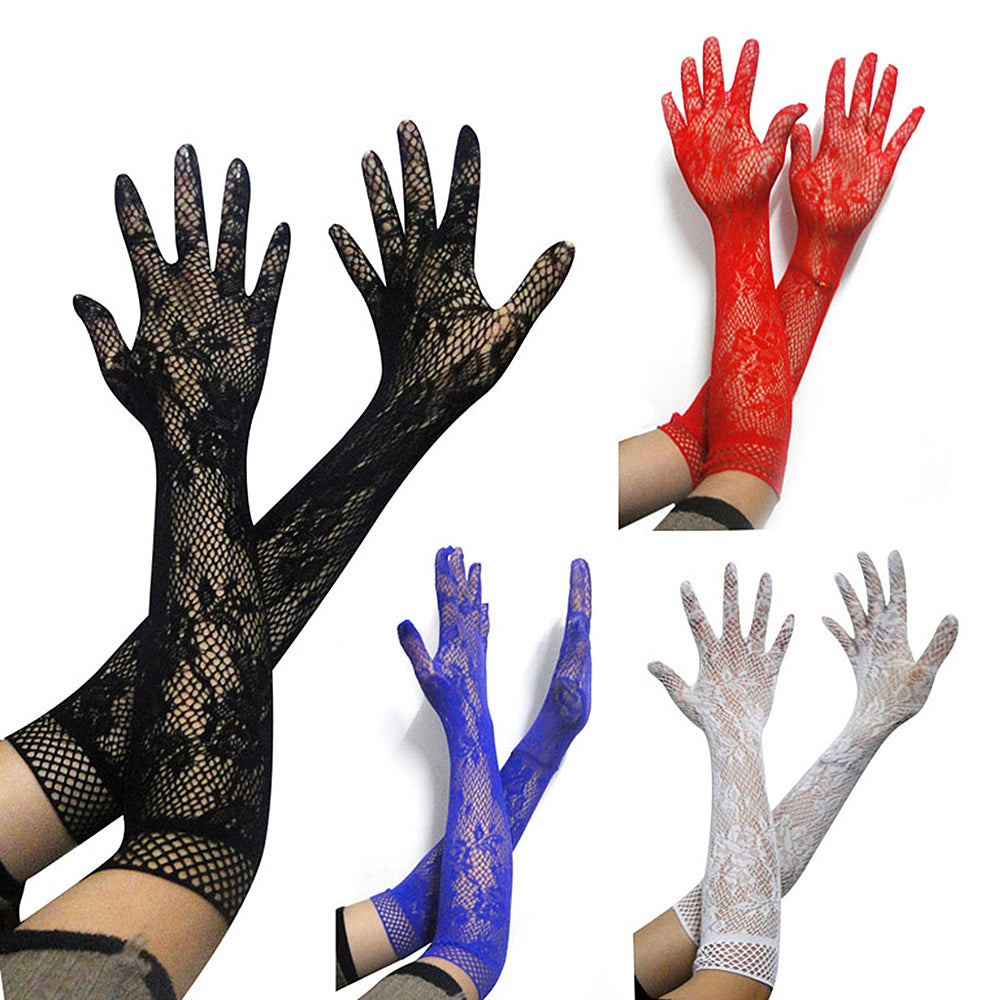 Elegant Temptation: Long Elastic Lace Arm Sleeve Glove - Image 1