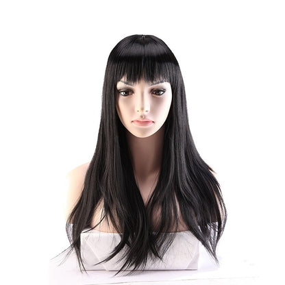 Lustrous Long Synthetic Wig for Crossdressers - Achieve a Glamorous Look