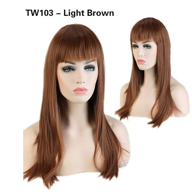 Lustrous Long Synthetic Wig for Crossdressers - Achieve a Glamorous Look