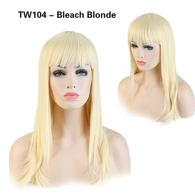 Lustrous Long Synthetic Wig for Crossdressers - Achieve a Glamorous Look