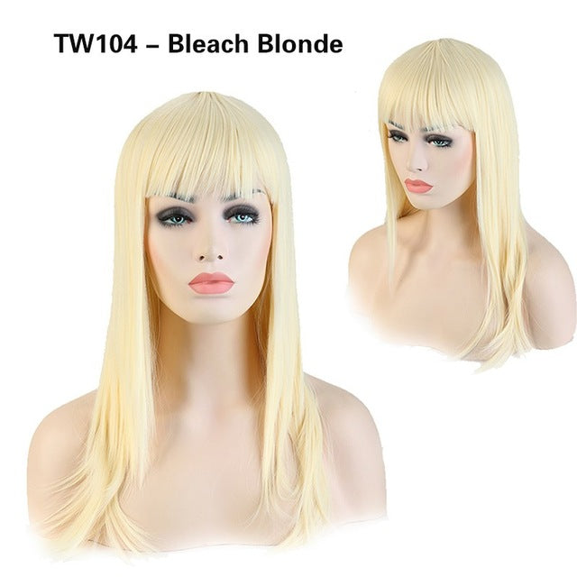 22 in Long Straight Synthetic Wig for Crossdressers