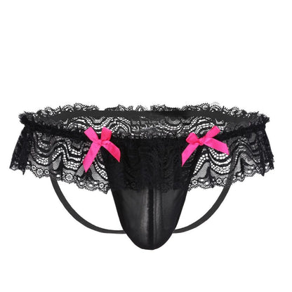 Men's Lingerie Mesh Lace Thong