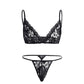2PCS Floral Lace with G-string