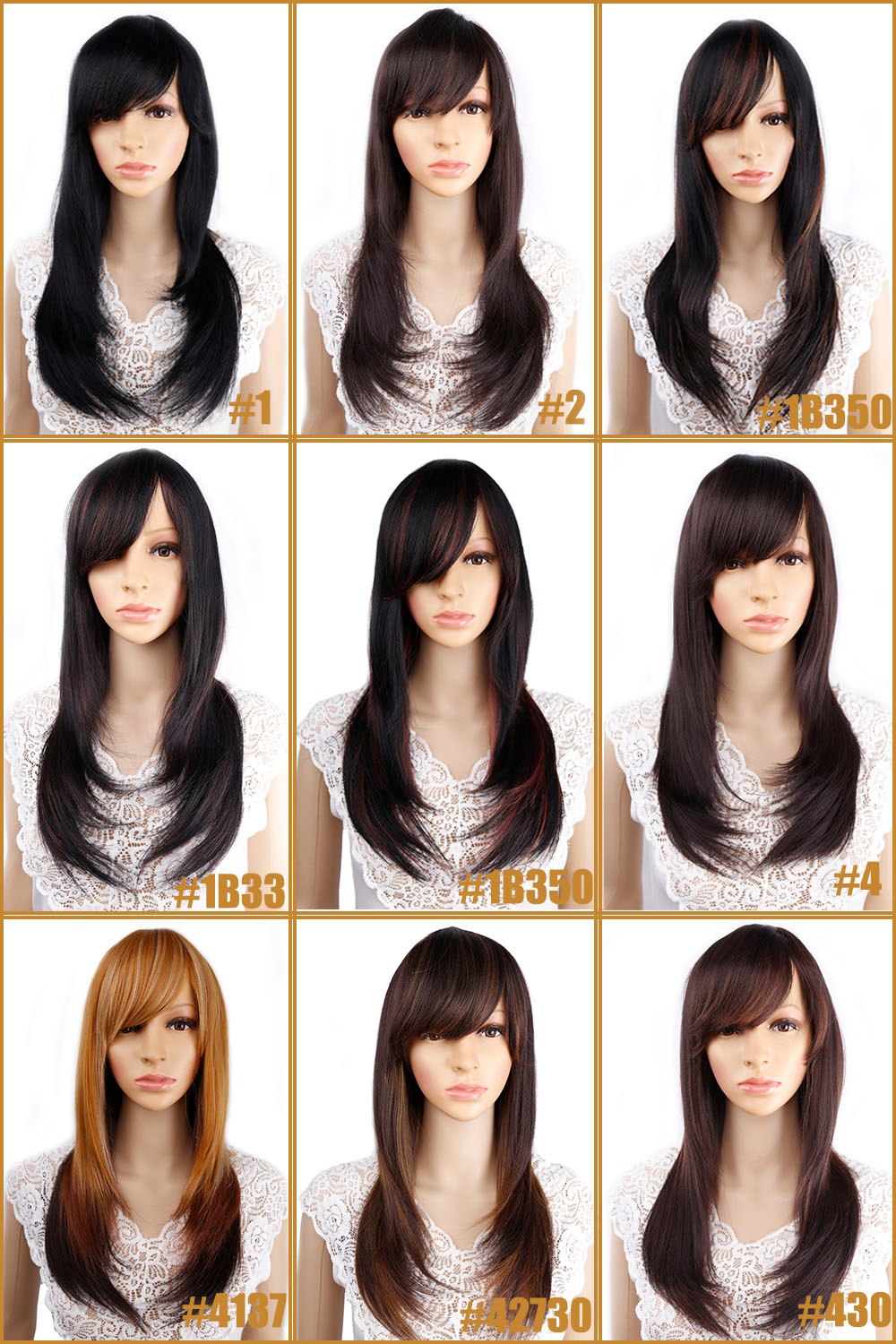 Long Straight Synthetic Wig for Crossdressers