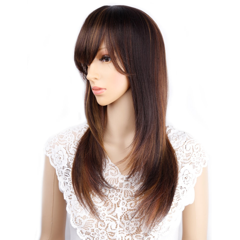 Long Straight Synthetic Wig for Crossdressers