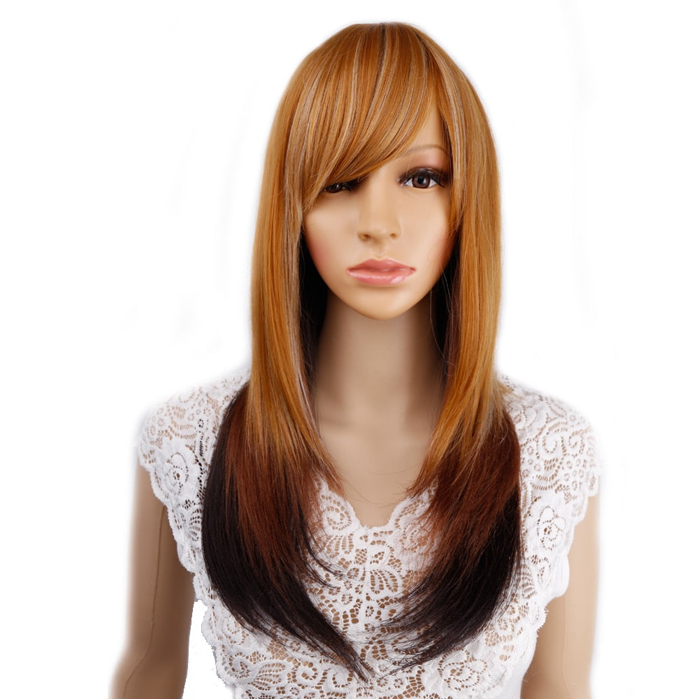 Long Straight Synthetic Wig for Crossdressers