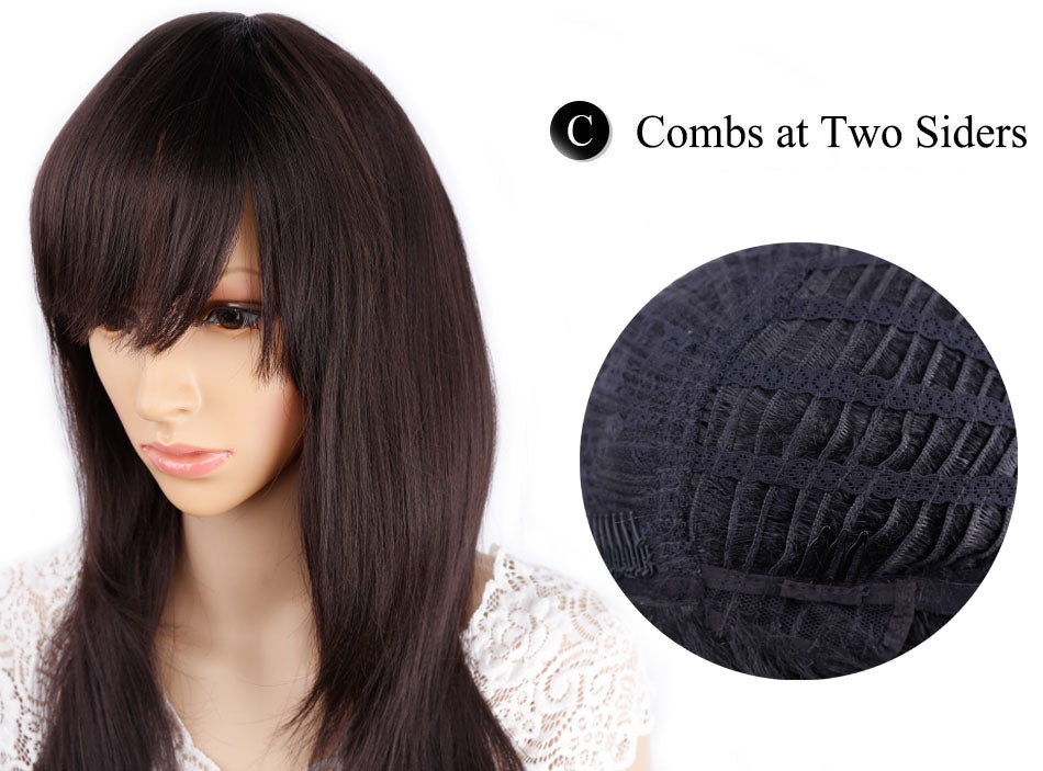 Long Straight Synthetic Wig for Crossdressers
