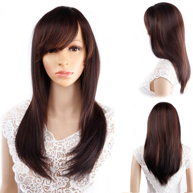Long Straight Synthetic Wig for Crossdressers