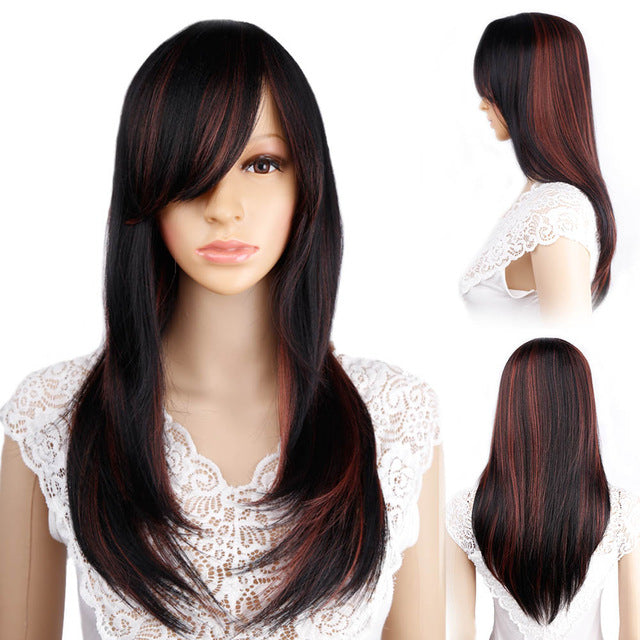 Long Straight Synthetic Wig for Crossdressers