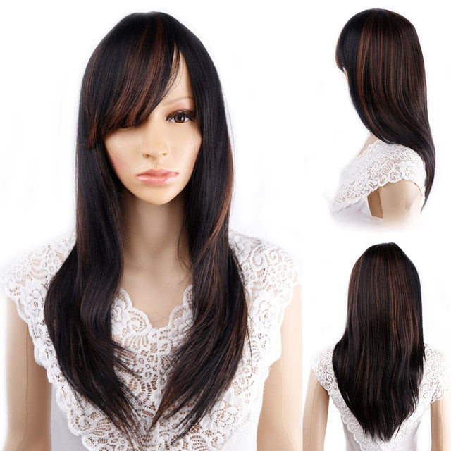 Long Straight Synthetic Wig for Crossdressers