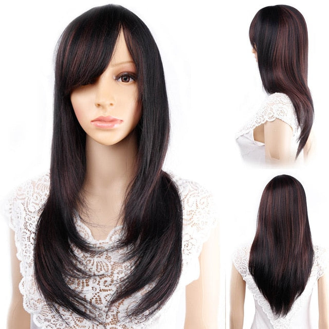 Long Straight Synthetic Wig for Crossdressers