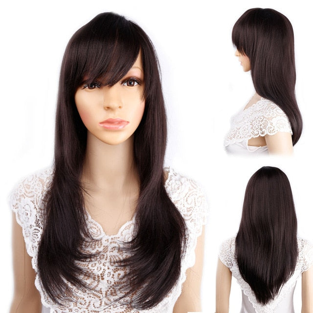 Long Straight Synthetic Wig for Crossdressers