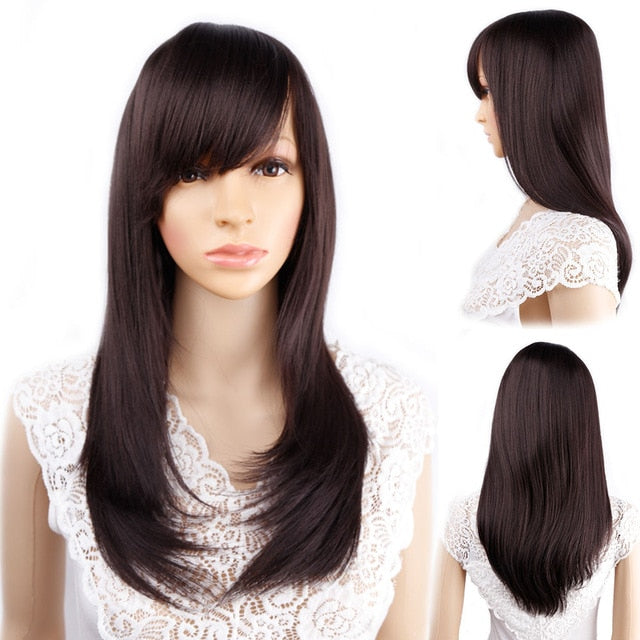 Long Straight Synthetic Wig for Crossdressers