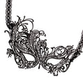 Hollow Black Lace Mask for a Mysterious Look - Image 10