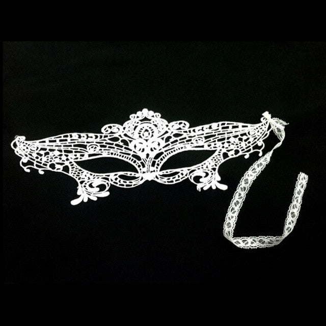 Hollow Black Lace Mask for a Mysterious Look - Image 14