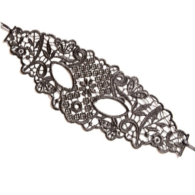Hollow Black Lace Mask for a Mysterious Look - Image 11