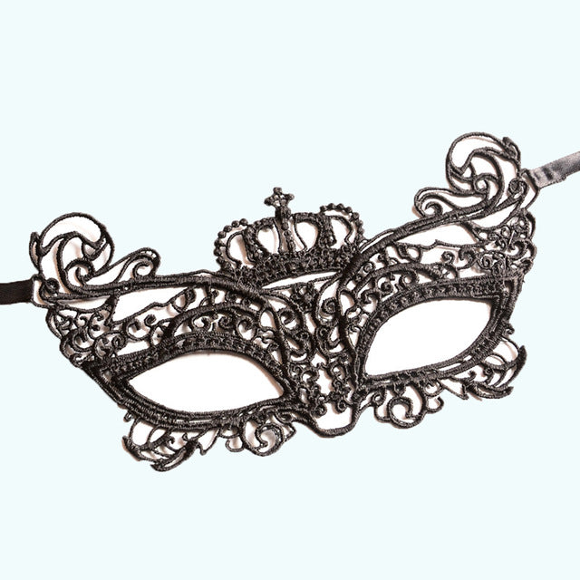 Hollow Black Lace Mask for a Mysterious Look - Image 13